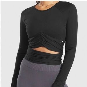 Gymshark long sleep crop (green)